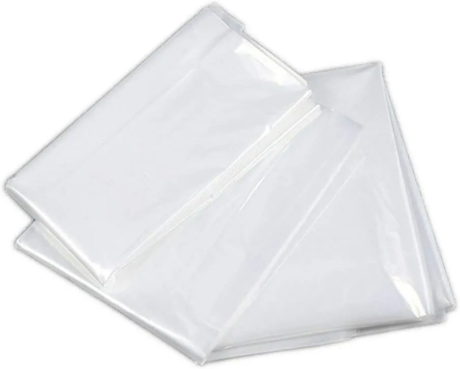 100 Pack Garment Bag Transparent Clothing Dust Cover Dustproof Hanging Clothes Suit Dress Jacket Cover for Dry Cleaner Home Storage Travel Clothes Storage Closet 23.6 x 47.2 inches