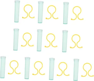 100 Sets Flower Water Tube Preservation Growing Tube Plastic Flower Water Containers Leakproof Vials Water Container for Flower Arrangement Random Color
