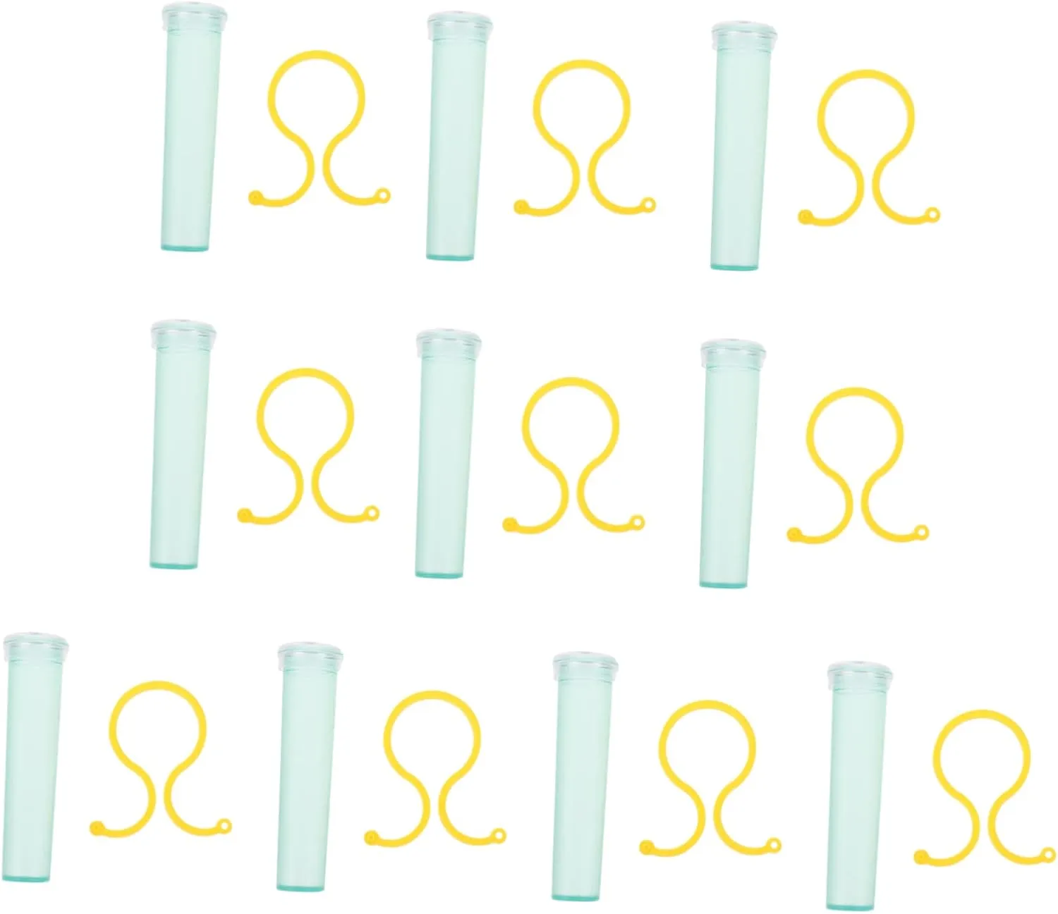 100 Sets Flower Water Tube Preservation Growing Tube Plastic Flower Water Containers Leakproof Vials Water Container for Flower Arrangement Random Color