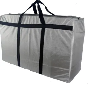 100L Extra Large Storage Bags, Sturdy Foldable Moving Tote Bag, Under Bed Storage, Travel Cargo Duffel Jumbo Bag for Clothes, Comforters, Blankets, Pillows, Ornaments (Grey)