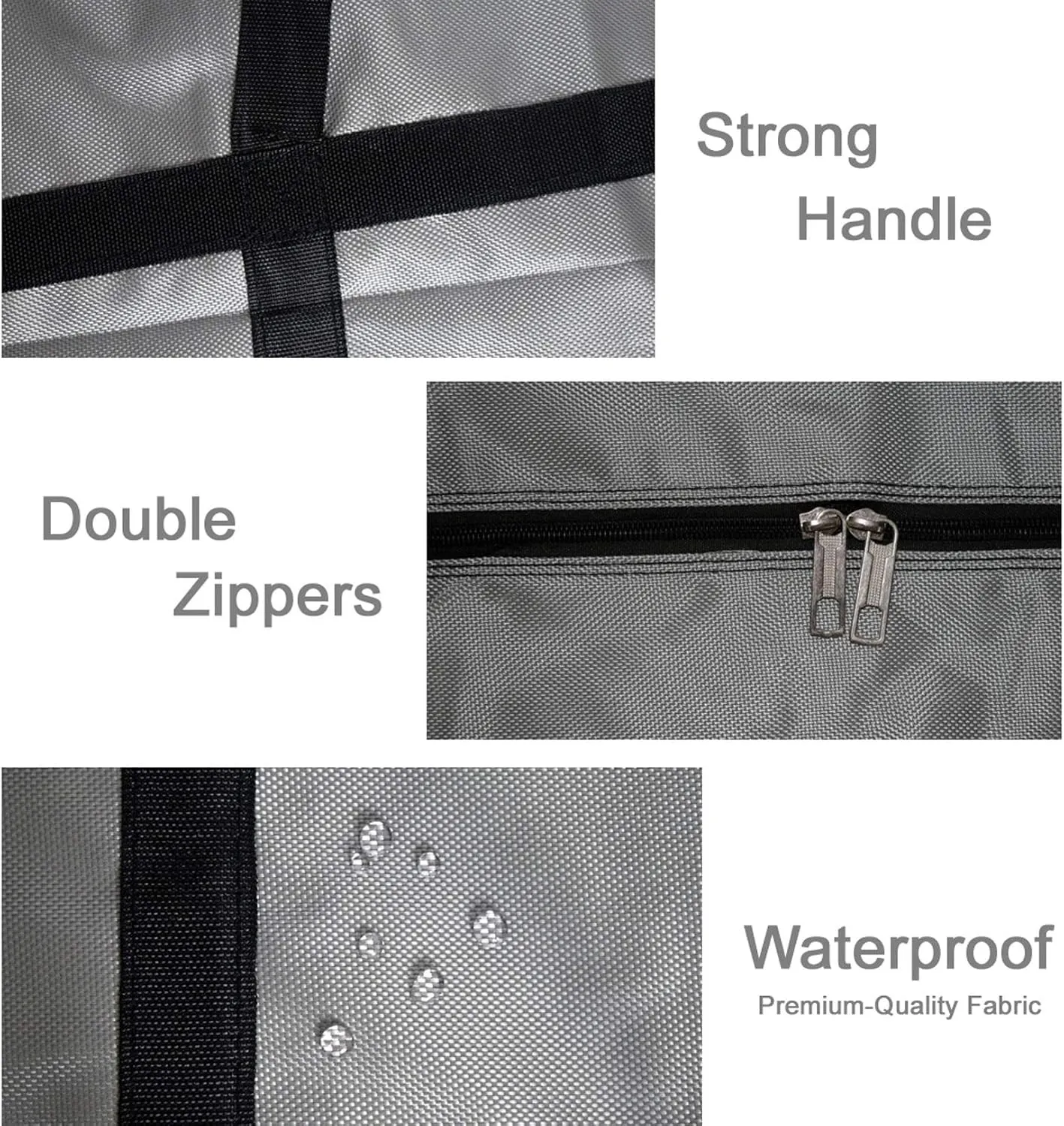 100L Extra Large Storage Bags, Sturdy Foldable Moving Tote Bag, Under Bed Storage, Travel Cargo Duffel Jumbo Bag for Clothes, Comforters, Blankets, Pillows, Ornaments (Grey)