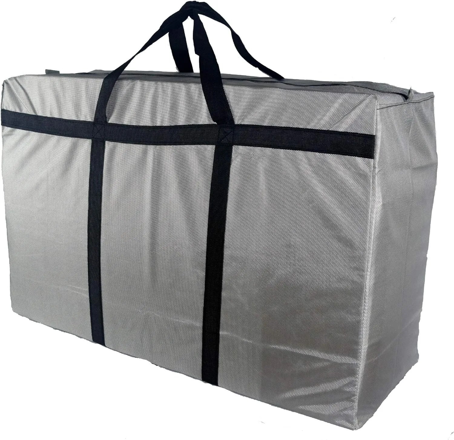 100L Extra Large Storage Bags, Sturdy Foldable Moving Tote Bag, Under Bed Storage, Travel Cargo Duffel Jumbo Bag for Clothes, Comforters, Blankets, Pillows, Ornaments (Grey)
