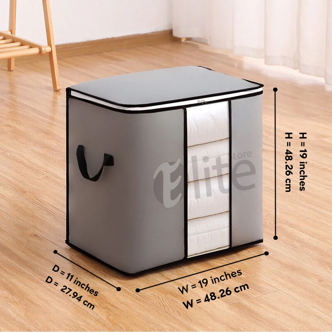 110 GSM Non Woven Storage Bag In Black Color