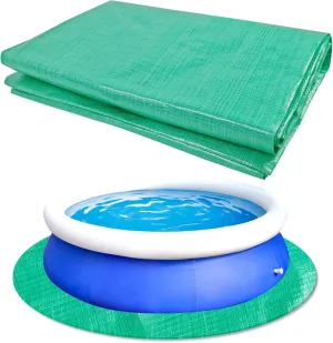 12 Ft Swimming Pool Ground Cloth, Round Pool Liner Pad Pool Ground Mat for Above Ground Swimming Pools Heavy Duty Pool Ground Mat Protector Pad Pool Tarp