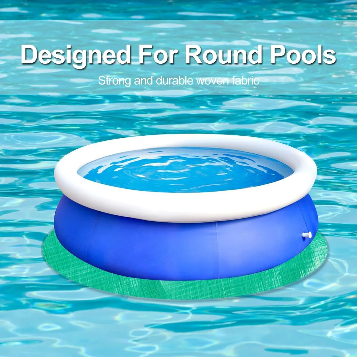 12 Ft Swimming Pool Ground Cloth, Round Pool Liner Pad Pool Ground Mat for Above Ground Swimming Pools Heavy Duty Pool Ground Mat Protector Pad Pool Tarp