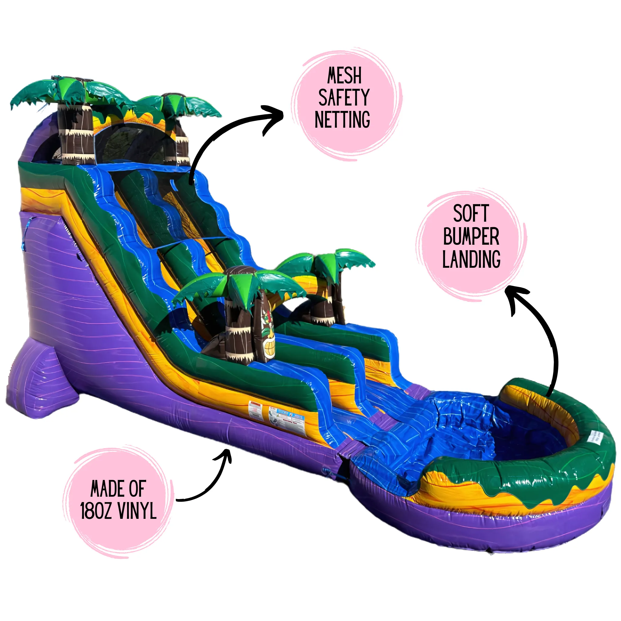 18' Violet Vortex Wet/Dry Slide