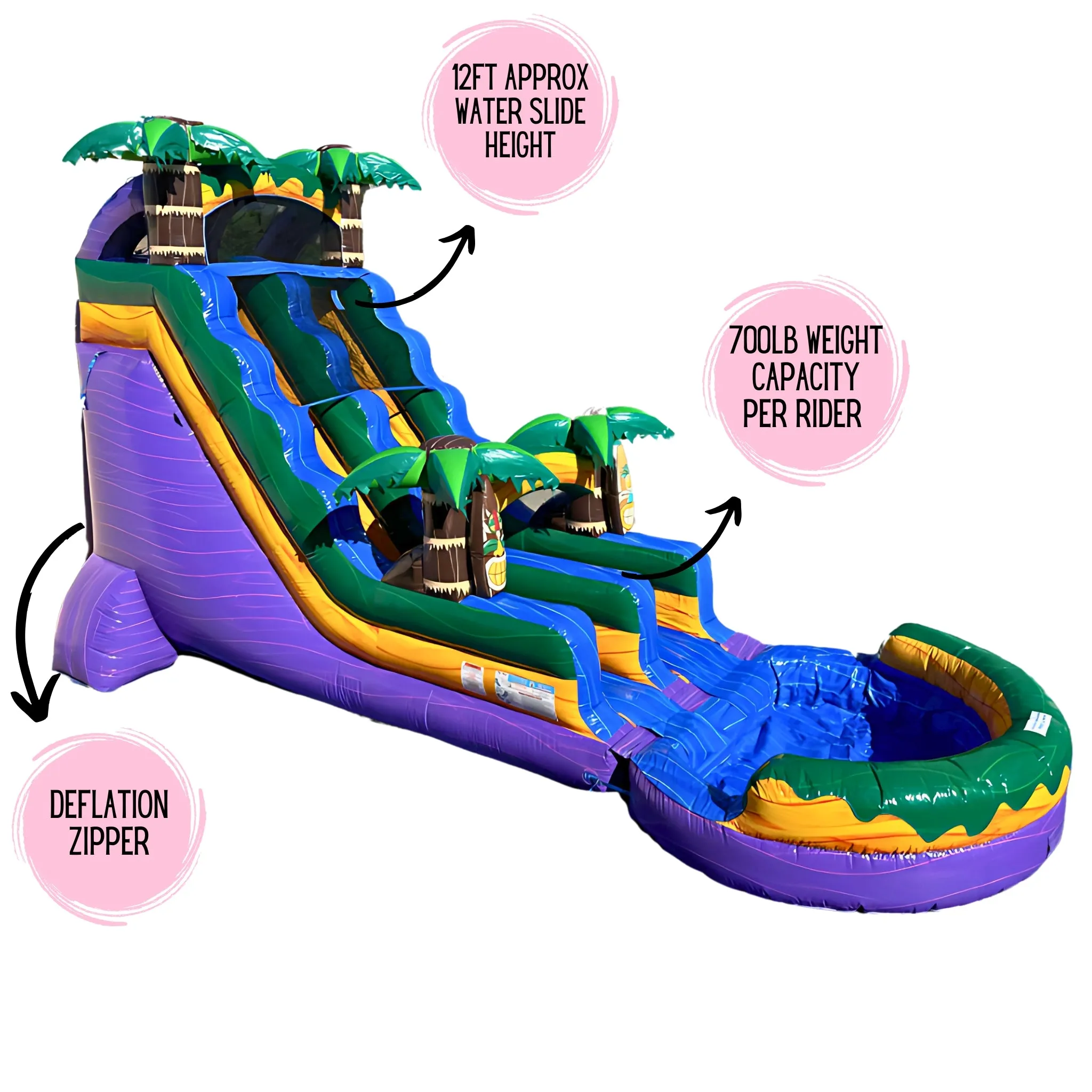 18' Violet Vortex Wet/Dry Slide