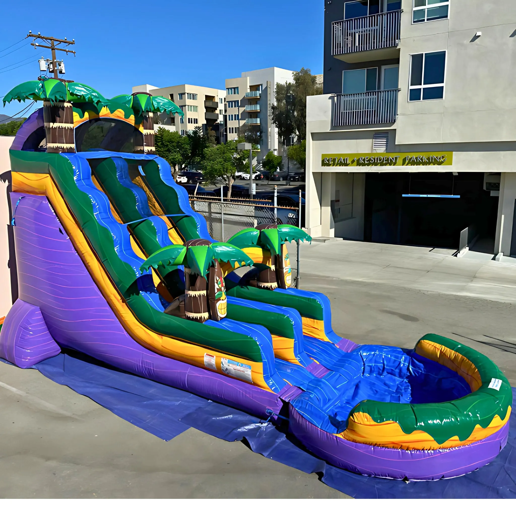 18' Violet Vortex Wet/Dry Slide