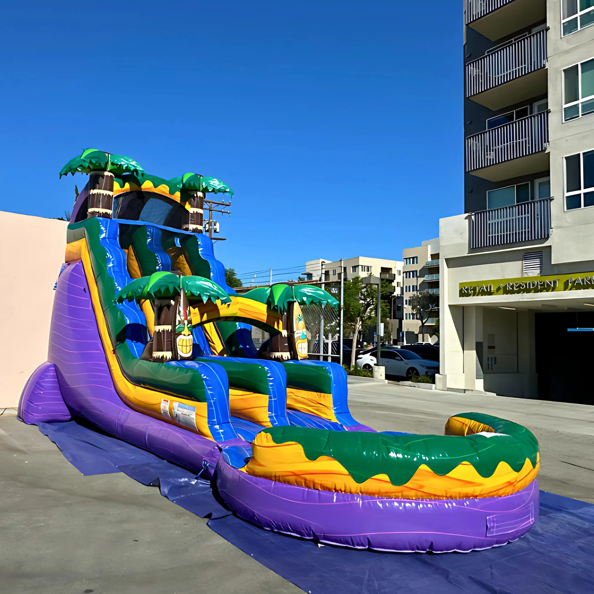 18' Violet Vortex Wet/Dry Slide