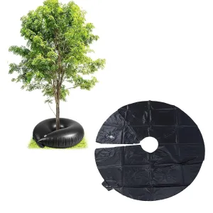 1PCS 15 Gallon 35.4 Inch Round Tree Watering Bag Slow Release, Tree Watering Rings, Automatic Drip Irrigation System for Planting Gardening Trees and Shrubs (Black)