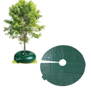 1PCS 15 Gallon 35.4 Inch Round Tree Watering Bag Slow Release, Tree Watering Rings, Automatic Drip Irrigation System for Planting Gardening Trees and Shrubs (Green)