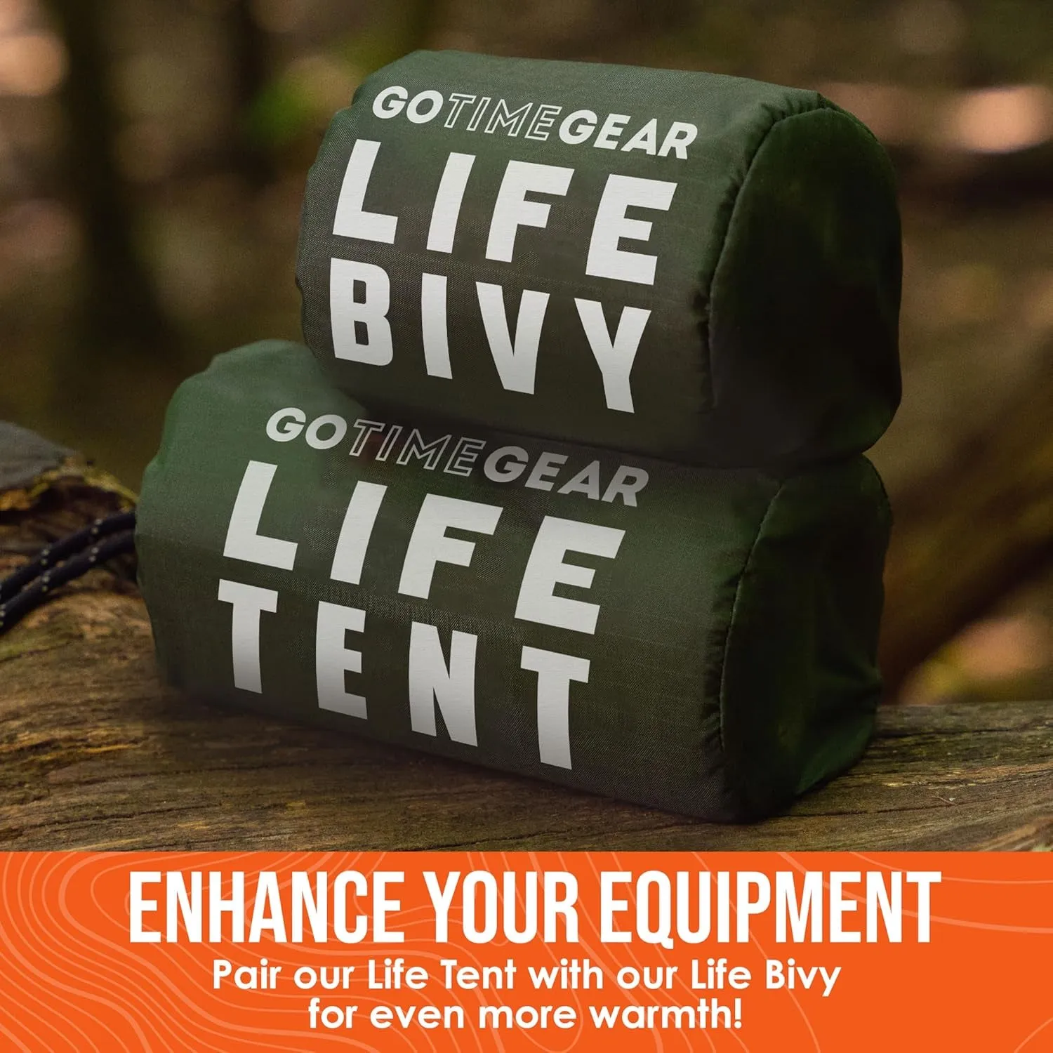 2-Person Mylar Emergency Shelter Tube Tent with Paracord