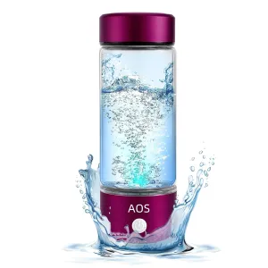 2025 New Hydrogen Water Bottle, 3-Minute 2000ppb with SPE PEM Technology，Gift for Love Friend Family， Hydrogen Water Bottle Generator Suitable for Gym Office Travel Home(Purple red)