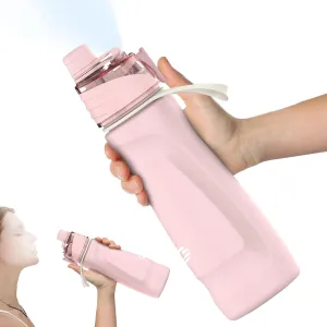 24oz Insulated 2-in-1 Mist & Sip Stainless Steel Thermo Bottle for Hot/Cold Drinks, Sports Use