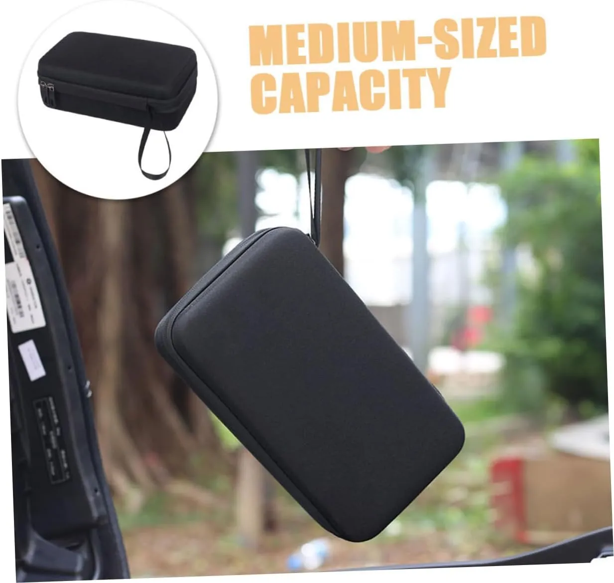 2sets 2pcs Bike Charger Organizer Bag Durable Hard Shell Storage Pouch for Electric Vehicle Charging Cables Accessories Convenient Hanging Design for Bicycles Scooters 2pcs*2
