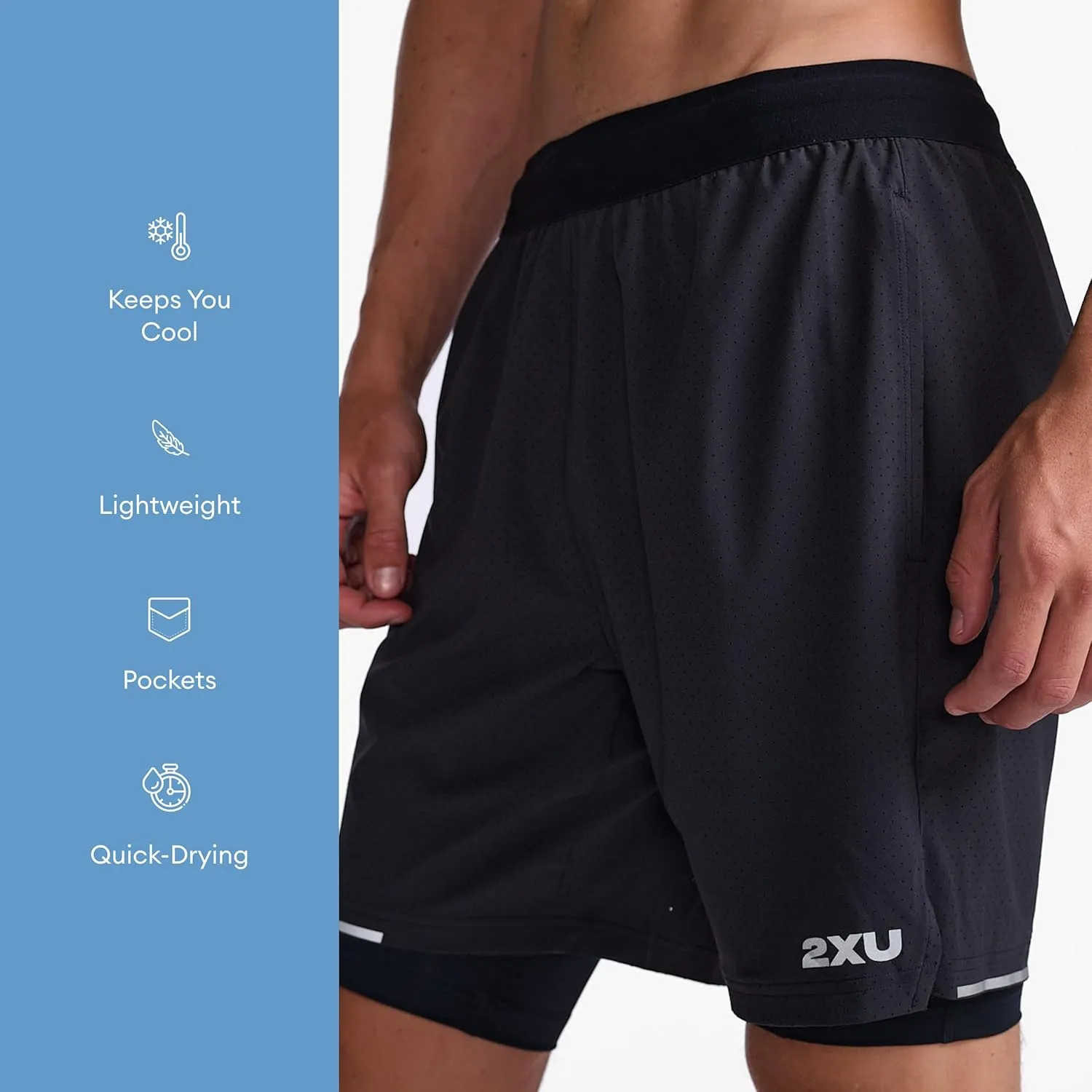 2XU Men's Aero 2-in-1 7 Inch Shorts