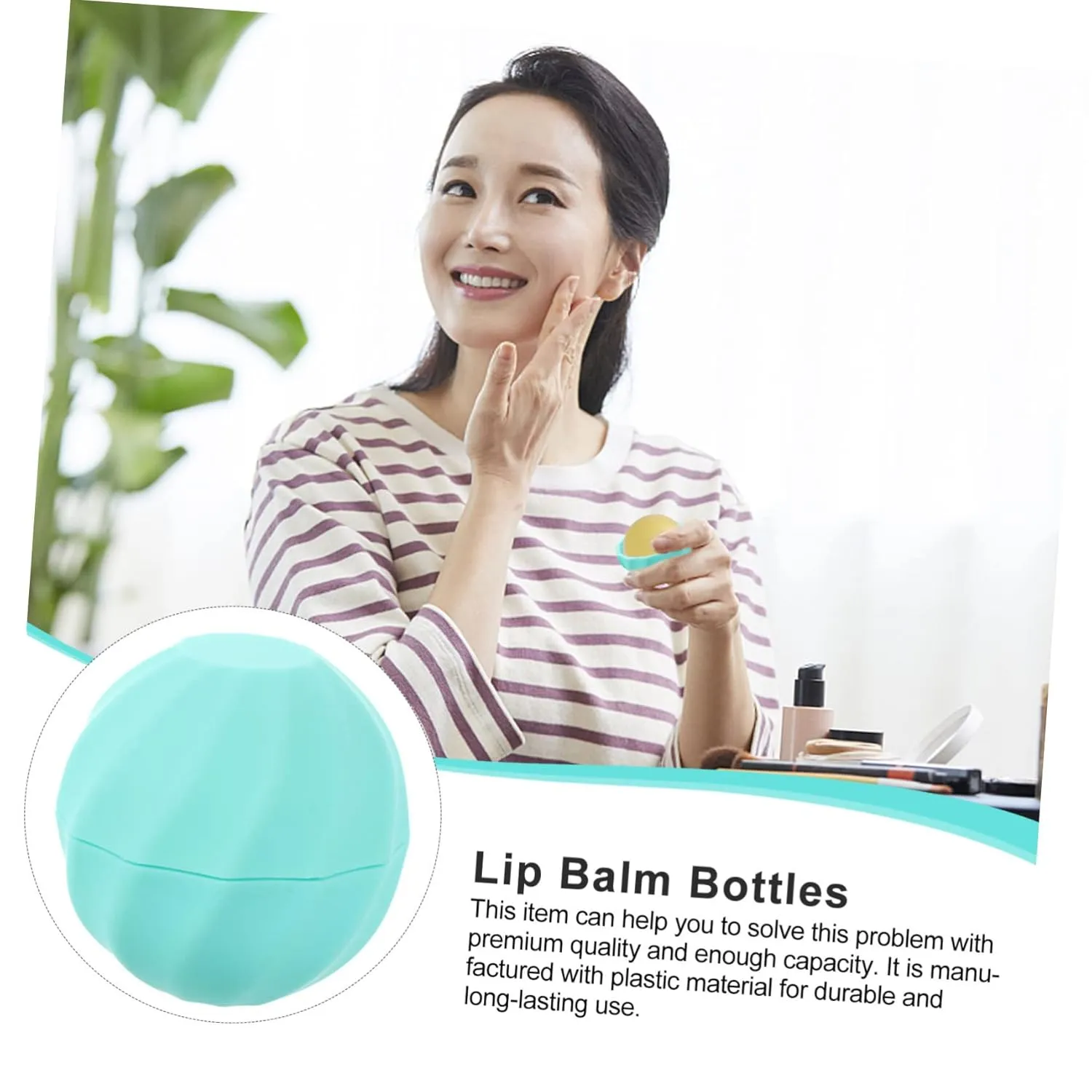 30 Pcs Spherical Lipstick Case Kids Lip Gloss Containers Tubes Empty Bulk Black Lip Gloss Lip Brushes with Lid Makeup Samples Round Travel Cosmetic Bottle Plastic Wedding