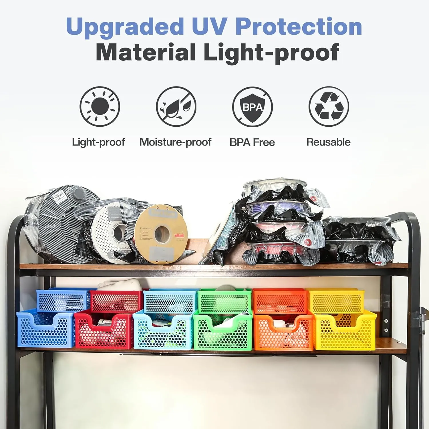 30pcs Filament Storage Bags Light-Proof Vacuum Storage Kit with USB Pump, 3D Printer Filament Vacuum Sealed Bags for Keeping Dry, Plus Size 32X34cm