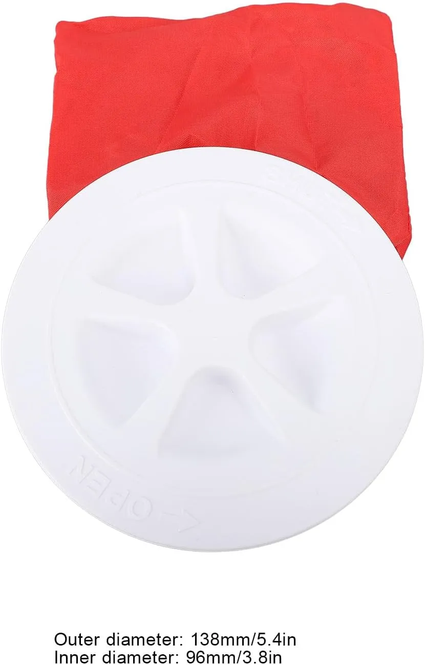 4 Inch Boat Deck Access Cover, Boat Deck Plate with Storage Bag, Kayak Deck Plate Kit Deck Plate Cover with Dry Storage Bag for Marine Yacht Kayaks Boat Fishing Accessories