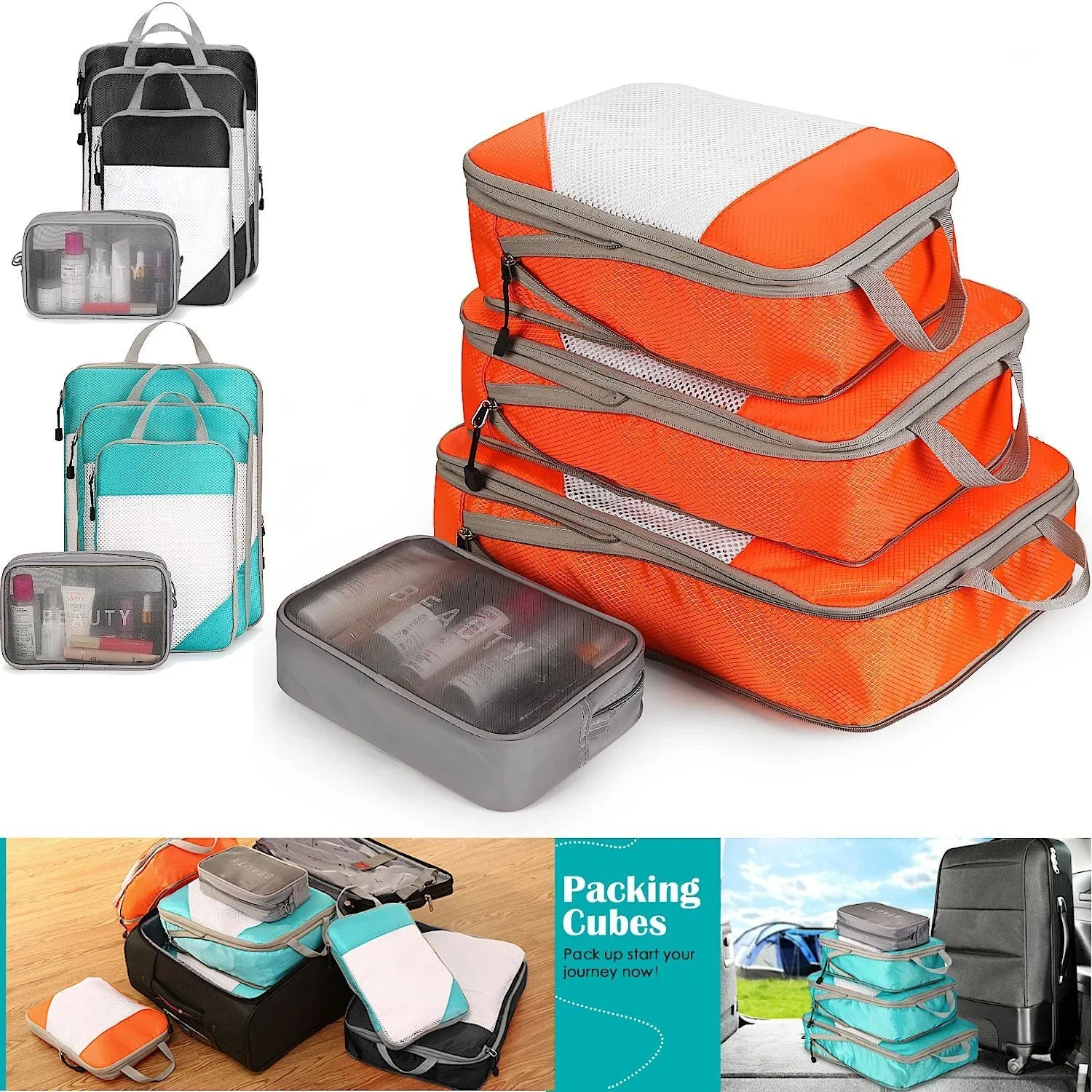4-Pack: Travel Suitcase Storage Bag Set
