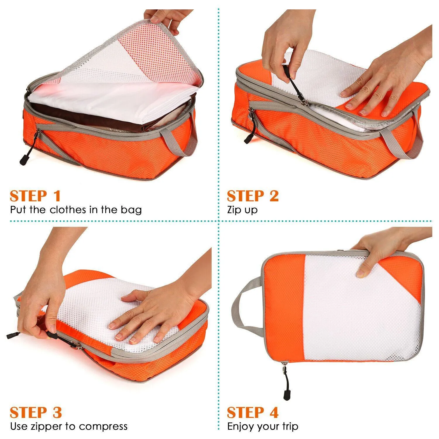 4-Pack: Travel Suitcase Storage Bag Set