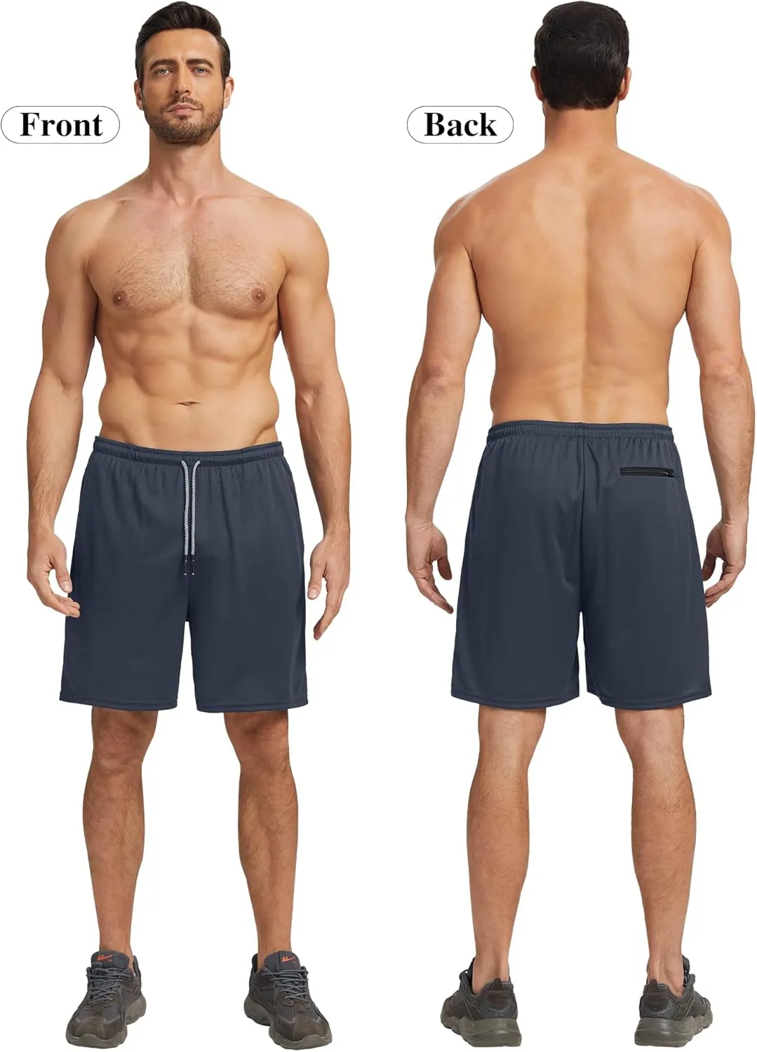 5 Pack Mens 2 in 1 Running Shorts with Liner, Quick Dry Workout Training Gym Athletic Sport Shorts with Pockets