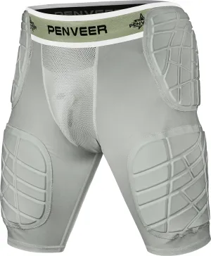 5.0 Football Girdle for Men & Boys with Cup Pocket - Padded Compression Shorts with Integrated Hip, Thigh & Tailbone Pads for Maximum Protection
