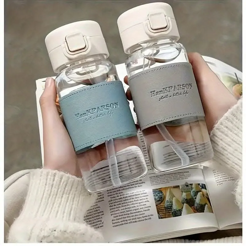 500ml Leakproof Plastic Water Bottle with Straw