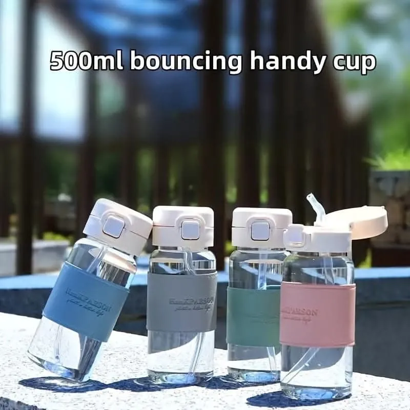 500ml Leakproof Plastic Water Bottle with Straw