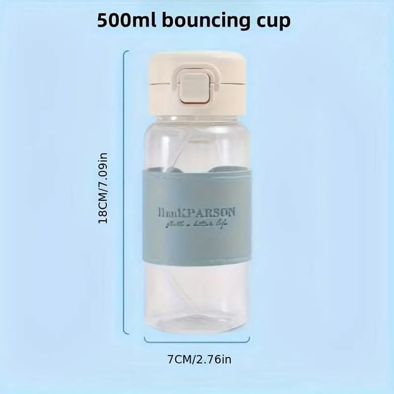 500ml Leakproof Plastic Water Bottle with Straw