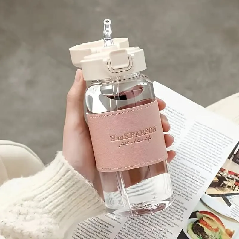 500ml Leakproof Plastic Water Bottle with Straw
