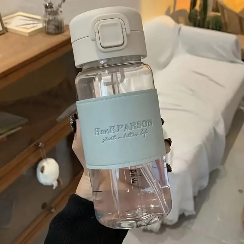 500ml Leakproof Plastic Water Bottle with Straw