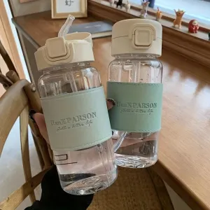 500ml Leakproof Plastic Water Bottle with Straw
