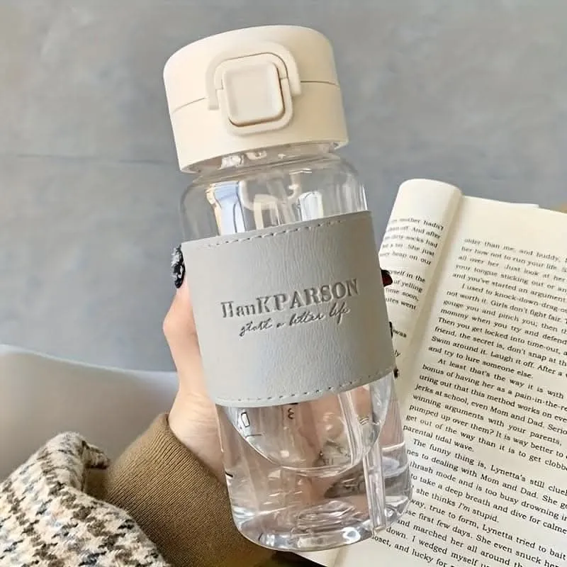 500ml Leakproof Plastic Water Bottle with Straw