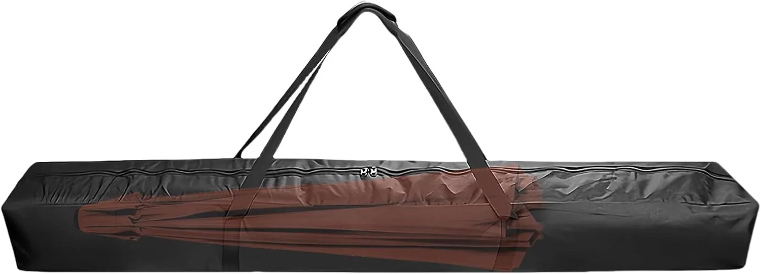 57 Inch Patio Umbrella Storage Bag for Outdoor, Nylon Beach Umbrella Folding Cover, Heavy Duty Zipper Travel Carrying Duffle Bag for Sports, Beach