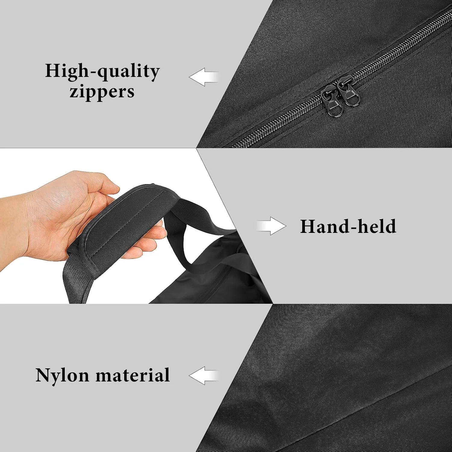 57 Inch Patio Umbrella Storage Bag for Outdoor, Nylon Beach Umbrella Folding Cover, Heavy Duty Zipper Travel Carrying Duffle Bag for Sports, Beach