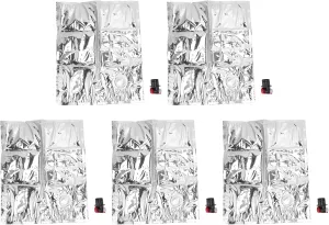 5Pcs Collapsible Emergency Water Jugs Container Bag, Water Storage Containers Emergency Water Pouches Outdoor Folding Water Bag with Spigot for Sport Camping (5L)