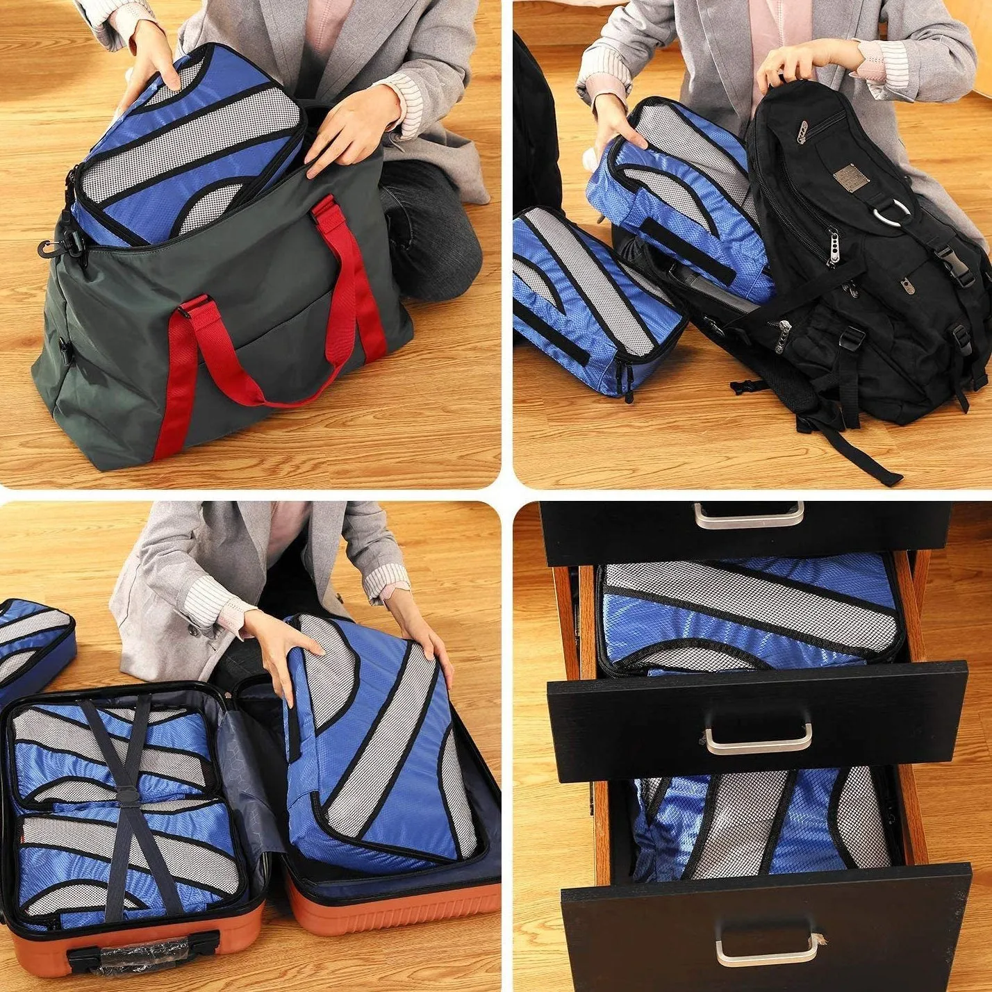 6-Pack: Fitnate Compression Packing Cubes