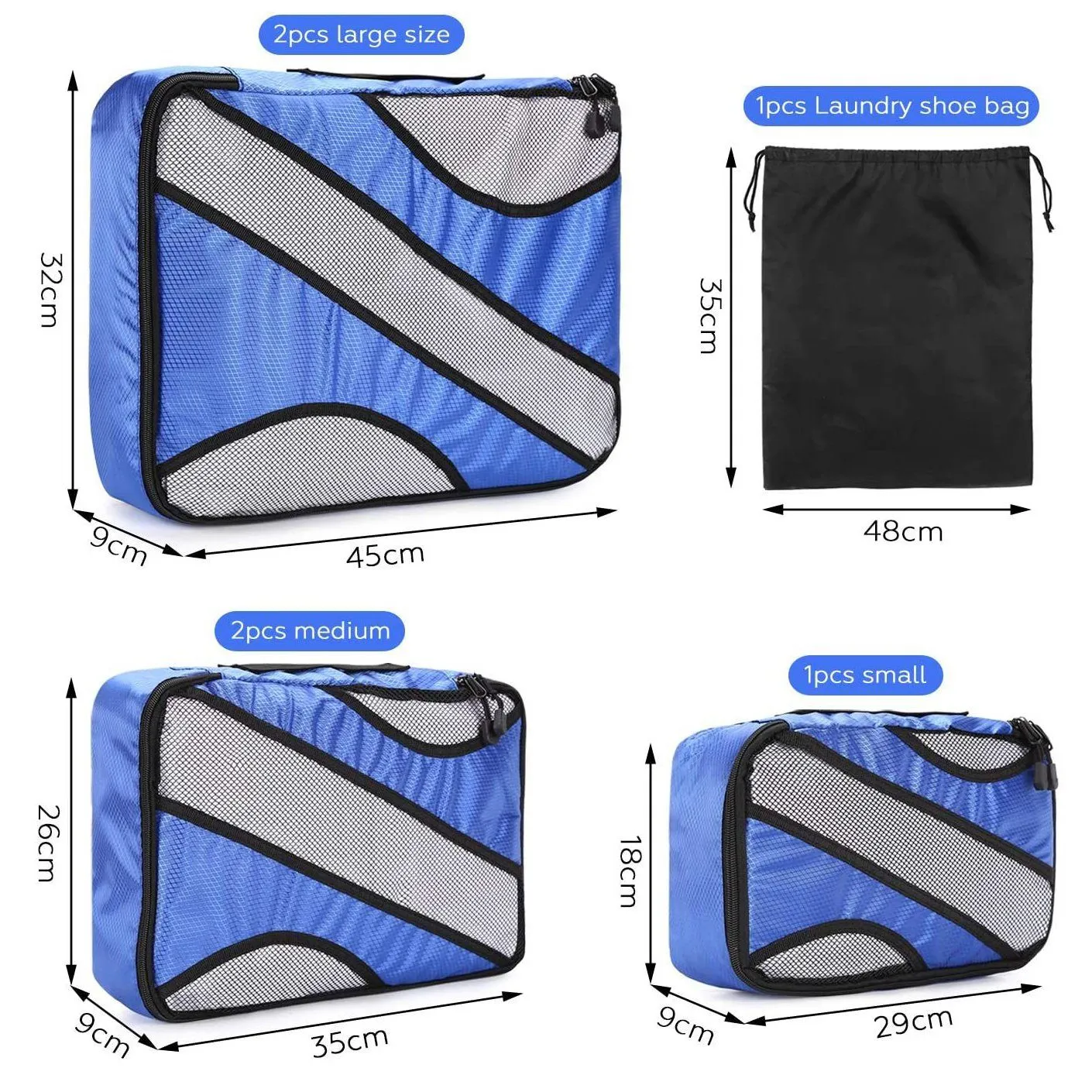 6-Pack: Fitnate Compression Packing Cubes