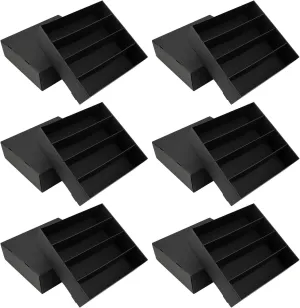 6 Pack Trading Card Storage Box, 3120 Count Card Storage Box Black Sports Card Storage Boxes Trading Card Organizer Box for Storing Protecting and Organizing Soccer Basketball Game Cards