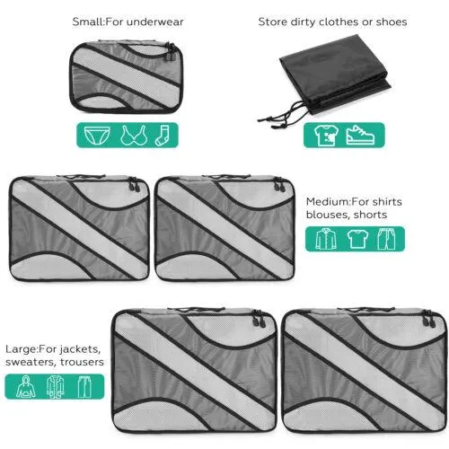 6-Pack: Travel Suitcase Storage Bag Set