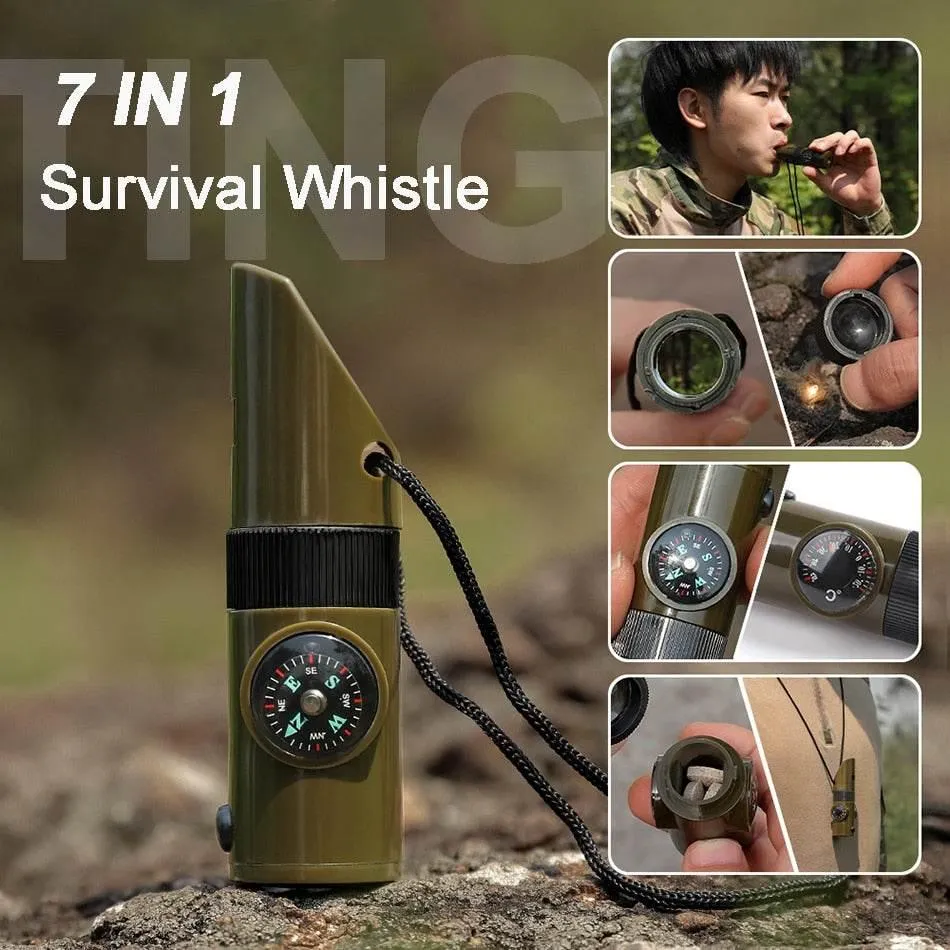 7-in-1 Survival Tool - Portable Camping Multi-Use Equipment