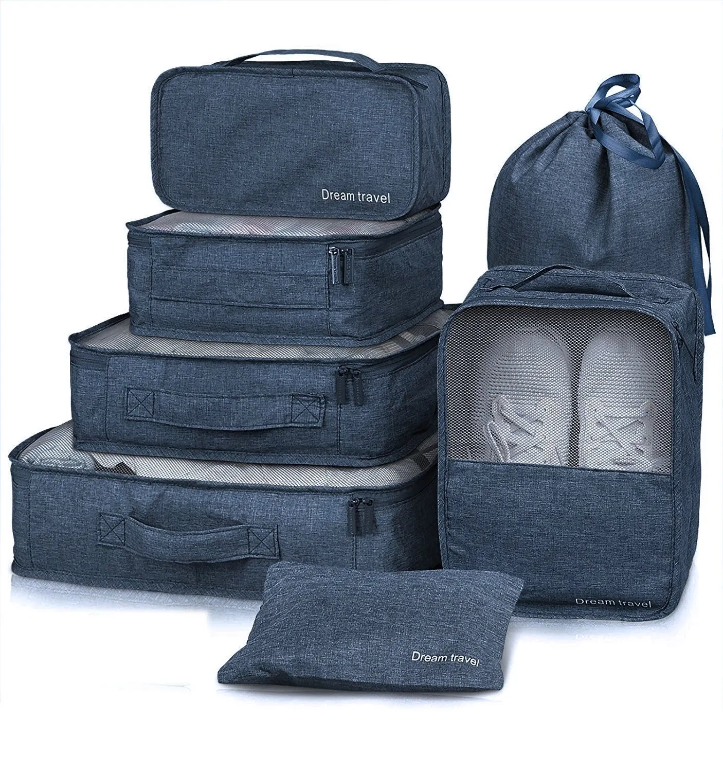 7-Piece Travel Compression Packing Cubes