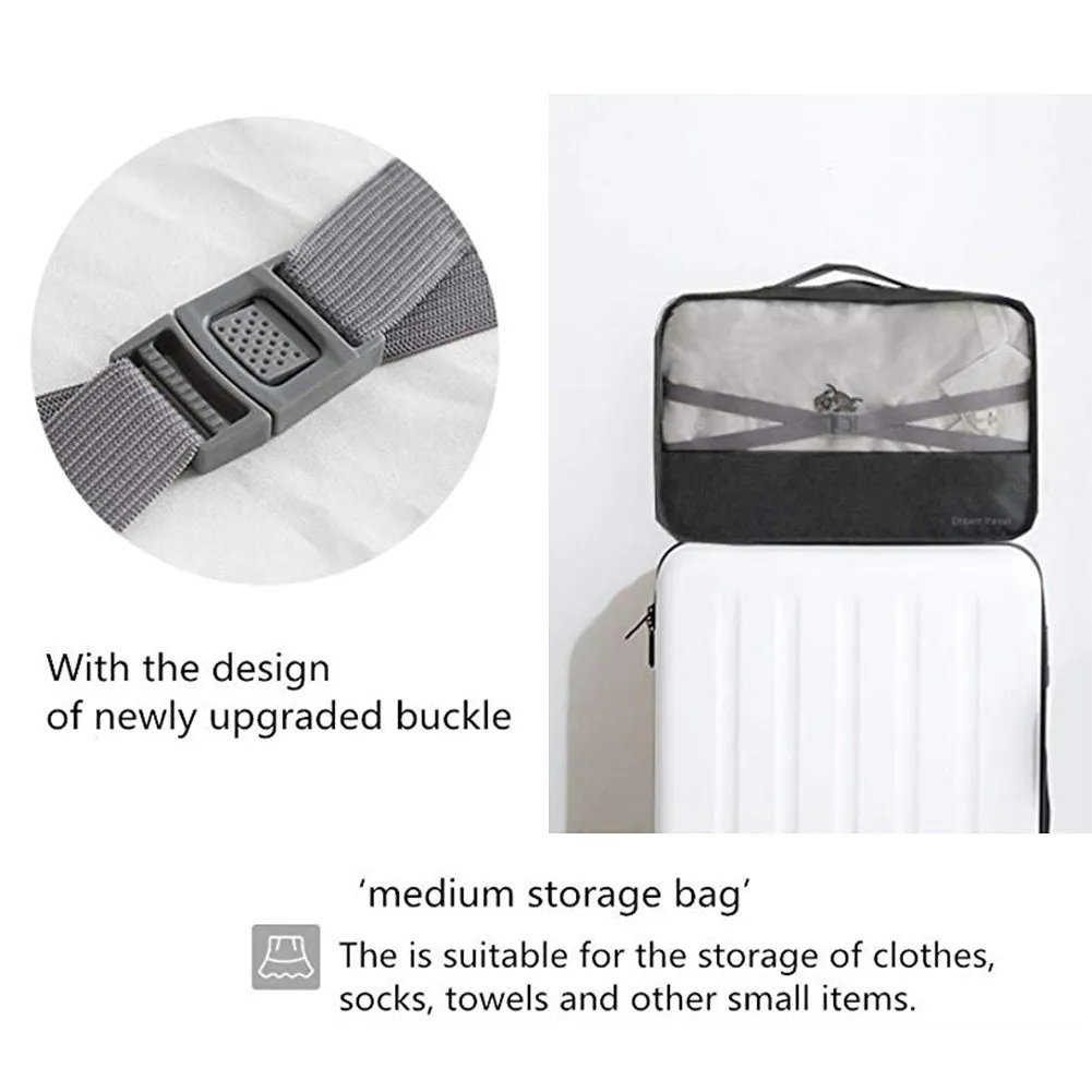 7-Piece Travel Compression Packing Cubes