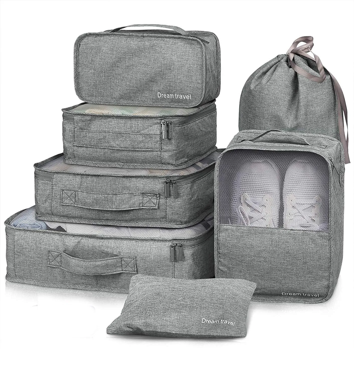 7-Piece Travel Compression Packing Cubes