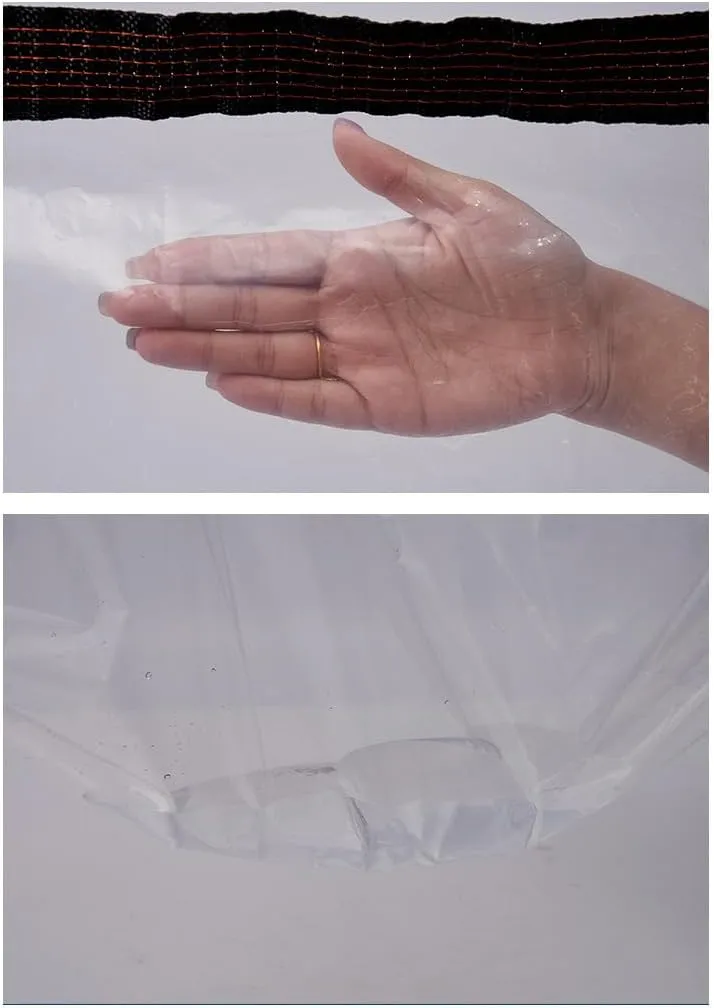 8' × 20' Clear Tarp Waterproof - 5 mil Heavy Duty Thicken Transparent Waterproof, Vinyl tarp,with Grommets,Garden Greenhouse tarp,Chicken Coop Heat Preservation Clear Plastic Tarps by dancinggrass