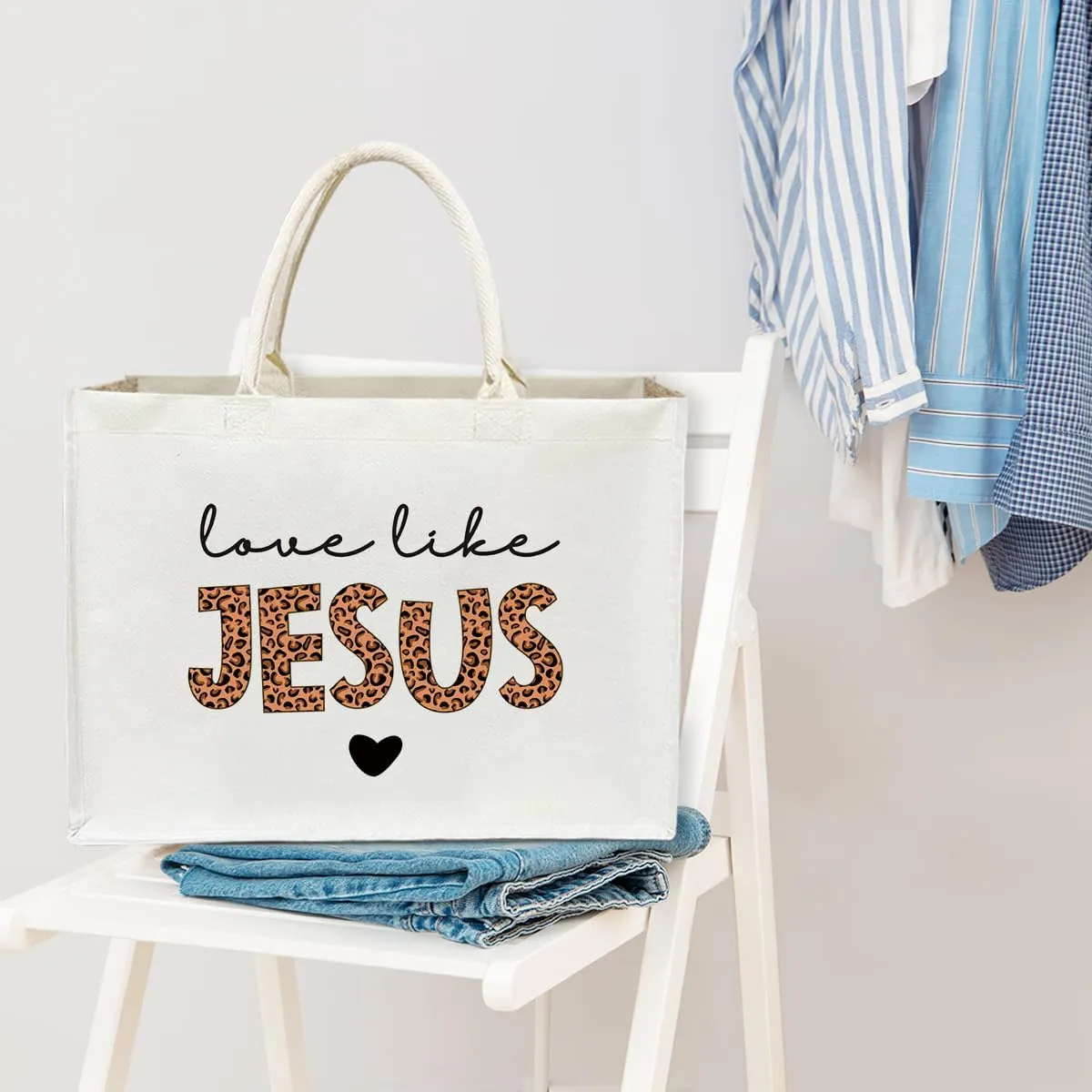 Aesthetic Tote Bag For Women, Reusable Grocery Beach Bag for friend family Gifts for Christmas Thanksgiving Day - C
