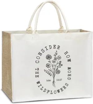 Aesthetic Tote Bag For Women, Reusable Grocery Beach Bag for friend family Gifts for Christmas Thanksgiving Day - D