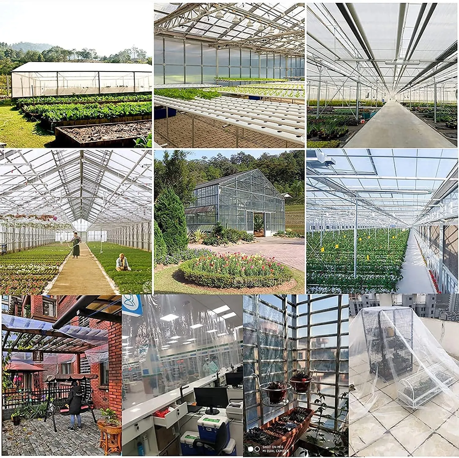 AHWEKR 3.3' x 8.2' Clear Tarp, Transparent Tarp Heavy Duty Waterproof with Grommets, Reinforced Edges are Durable, Thick and Tear-Resistant, Multipurpose Greenhouse, Outdoor Porches, Nursery, Etc.