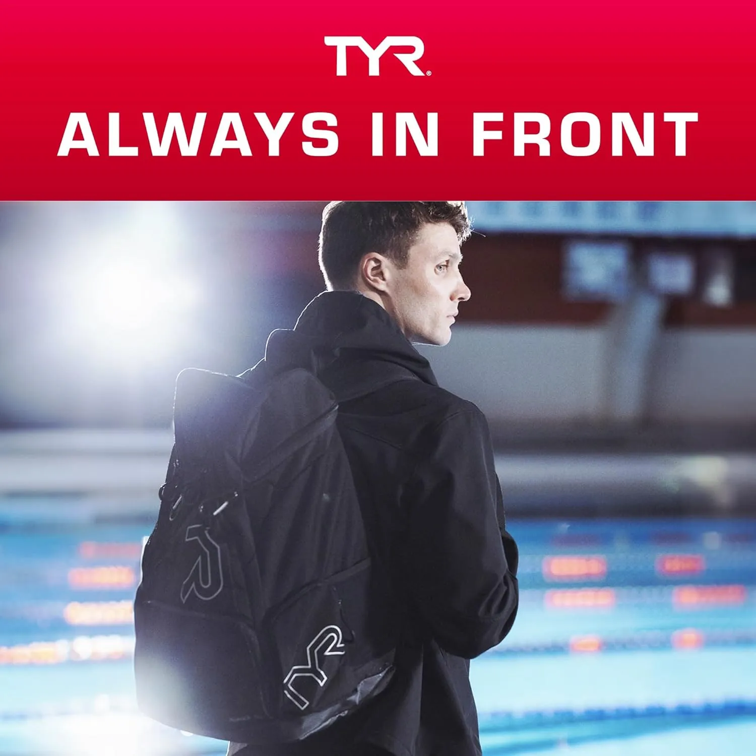 Alliance Backpack, 45L Capacity, Wet and Dry Compartments, Team Colors, White/Black Multi, 45 Liter